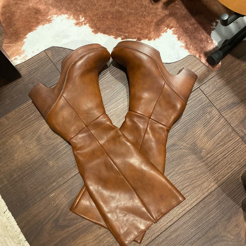 boc Tan Heeled Boots for Women